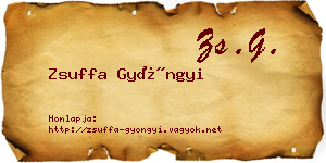 Zsuffa Gyöngyi névjegykártya