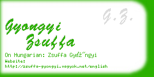 gyongyi zsuffa business card